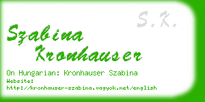 szabina kronhauser business card